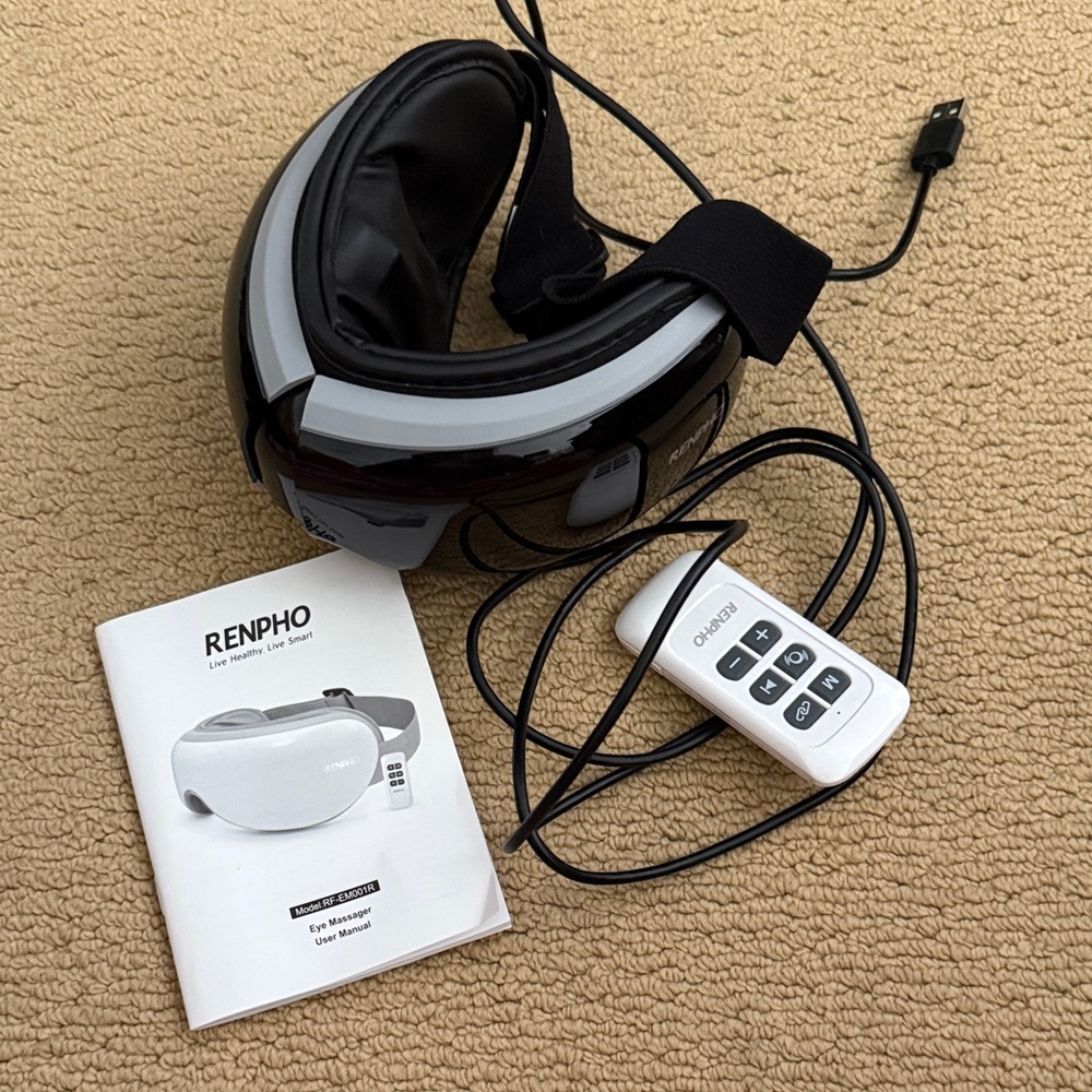 Black Renpho Eye Massager with Remote